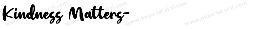Kindness Matters字体转换